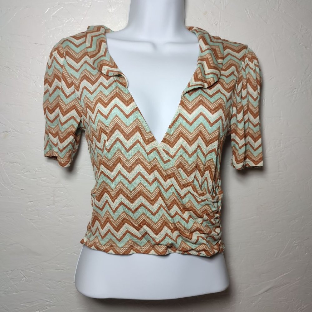 NWT Urban Outfitters crop top faux wrap size M Boho 70s Y2K Vibes Festival